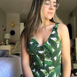 Palm leave dress